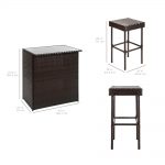 Best China 3 Piece Outdoor Wicker Bar Table Set Sale Factory Price 04